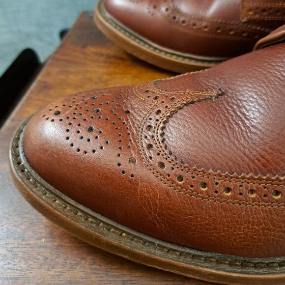 Florsheim by Duckie Brown Wingtip Dress Boots Brogue Leather Mens size 10 D - Picture 10 of 13